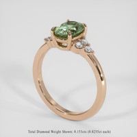 1.34 Ct. Green Sapphire Ring, 18K Rose Gold 2