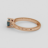 0.96 Ct. Bi Color Sapphire Ring, 18K Rose Gold 4
