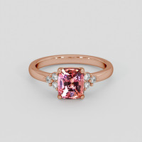 1.67 Ct. Padparadscha Sapphire Ring, 18K Rose Gold 1