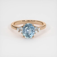 1.78 Ct. Sapphire Ring, 18K Rose Gold 1