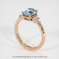 1.78 Ct. Sapphire Ring, 18K Rose Gold 2