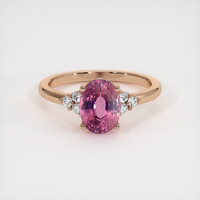 2.01 Ct. Sapphire Ring, 18K Rose Gold 1