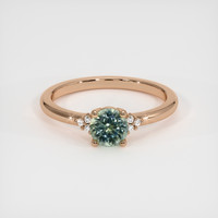 0.90 Ct. Sapphire Ring, 18K Rose Gold 1