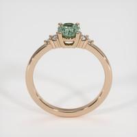0.77 Ct. Green Sapphire Ring, 18K Rose Gold 3