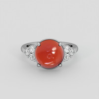 4.76 Ct. Red Carnelian Ring, Silver 1