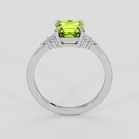 3.28 Ct. Yellowish Green Peridot Ring, Silver 3