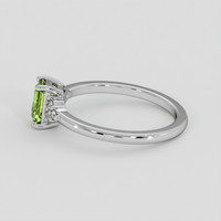 0.75 Ct. Yellowish Green Peridot Ring, Silver 4