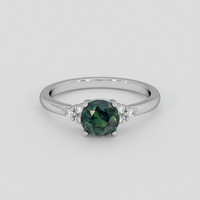 2.13 Ct. Green Sapphire Ring, Silver 1