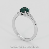 2.13 Ct. Green Sapphire Ring, Silver 2