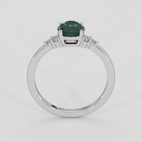2.13 Ct. Green Sapphire Ring, Silver 3