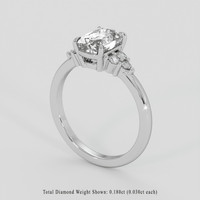 2.06 Ct. White Sapphire Ring, Silver 2