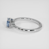 0.78 Ct. Blue Sapphire Ring, 10K White Gold 4