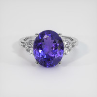 4.42 Ct. Violet Tanzanite Ring, 10K White Gold 1