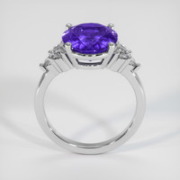 4.42 Ct. Violet Tanzanite Ring, 10K White Gold 3