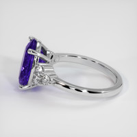 4.42 Ct. Violet Tanzanite Ring, 10K White Gold 4