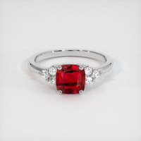 1.37 Ct. Ruby Ring, 10K White Gold 1