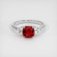 1.53 Ct. Ruby Ring, 10K White Gold 1