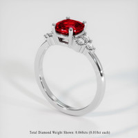 1.53 Ct. Ruby Ring, 10K White Gold 2