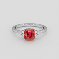 2.01 Ct. Orangish Red Ruby Ring, 10K White Gold 1