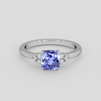 1.20 Ct. Bluish Purple Sapphire Ring, 10K White Gold 1
