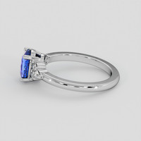 1.14 Ct. Blue Sapphire Ring, 10K White Gold 4