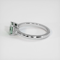 1.10 Ct. Bluish Green Sapphire Ring, 10K White Gold 4