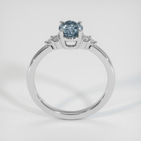 1.22 Ct. Greyish Blue Sapphire Ring, 10K White Gold 3