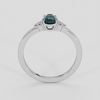 1.03 Ct. Bluish Green Sapphire Ring, 10K White Gold 3