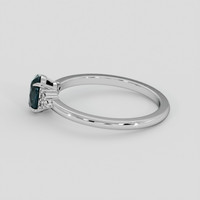 1.03 Ct. Bluish Green Sapphire Ring, 10K White Gold 4