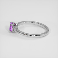 0.85 Ct. Pinkish Purple Sapphire Ring, 10K White Gold 4