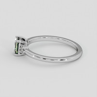 0.78 Ct. Green Sapphire Ring, 10K White Gold 4