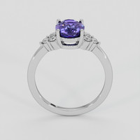 2.03 Ct. Bluish Purple Sapphire Ring, 10K White Gold 3