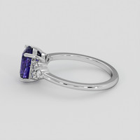 2.03 Ct. Bluish Purple Sapphire Ring, 10K White Gold 4