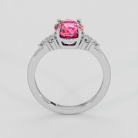 2.52 Ct. Purplish Pink Sapphire Ring, 10K White Gold 3