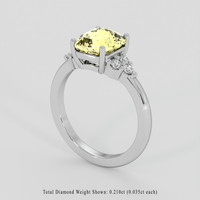2.67 Ct. Yellow Sapphire Ring, 10K White Gold 2