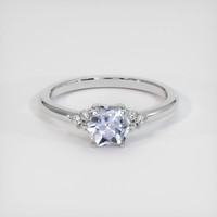 0.88 Ct. Violet Sapphire Ring, 10K White Gold 1