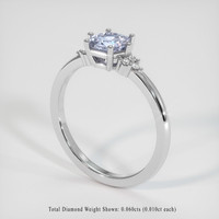 0.88 Ct. Violet Sapphire Ring, 10K White Gold 2
