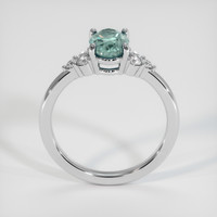 1.39 Ct. Bluish Green Sapphire Ring, 10K White Gold 3