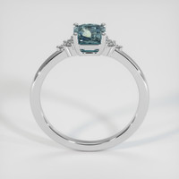 1.15 Ct. Greenish Blue Sapphire Ring, 10K White Gold 3