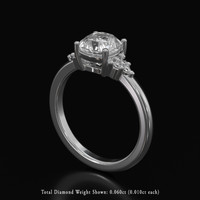 1.79 Ct. Green Sapphire Ring, 10K White Gold 2