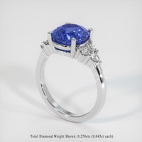3.20 Ct. Sapphire Ring, 14K White Gold 2