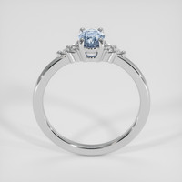 0.78 Ct. Blue Sapphire Ring, 14K White Gold 3