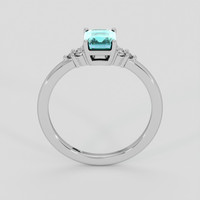 1.00 Ct. Bluish Green Beryl Ring, 14K White Gold 3
