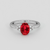 2.31 Ct. Ruby Ring, 14K White Gold 1