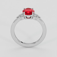 2.36 Ct. Pinkish Red Ruby Ring, 14K White Gold 3