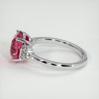 3.01 Ct. Padparadscha Sapphire Ring, 14K White Gold 4