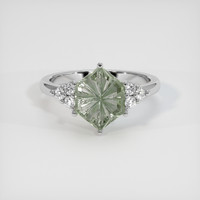3.56 Ct. Sapphire Ring, 14K White Gold 1