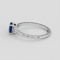 1.10 Ct. Blue Sapphire Ring, 14K White Gold 4