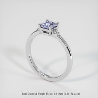 0.96 Ct. Sapphire Ring, 14K White Gold 2