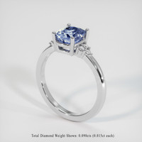 1.82 Ct. Bi Color Sapphire Ring, 14K White Gold 2